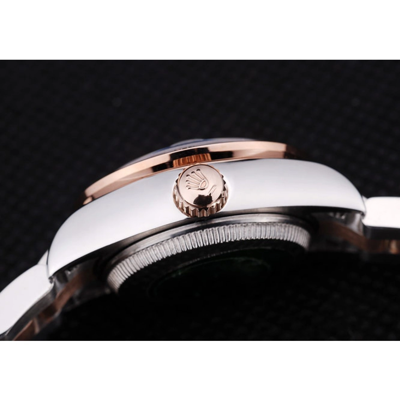 MiroTime 0809 Rolex Datejust Diamonds Rose Gold Polished Bezel Brown Dial 7475